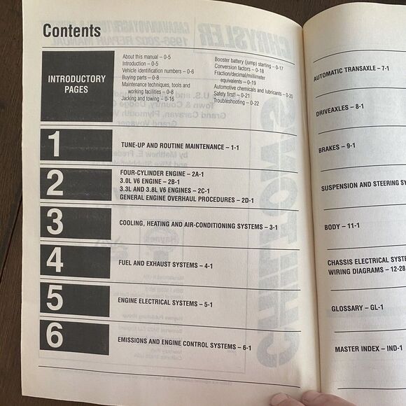 CHILTON Repair Service Manual 20302 for 1996-2002 CHRYSLER Caravan Voyager Town - Picture 13 of 15